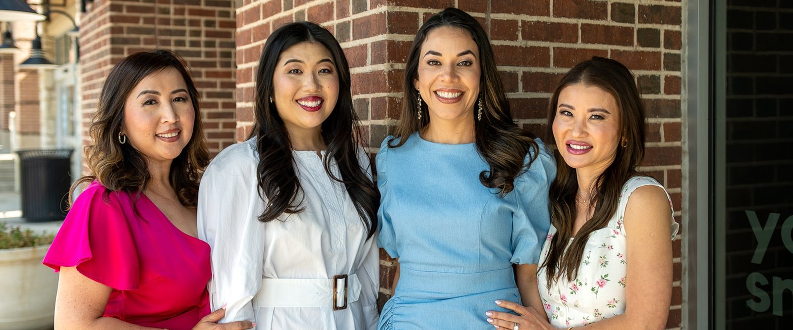 Four Women are smiling at teeth whitening party